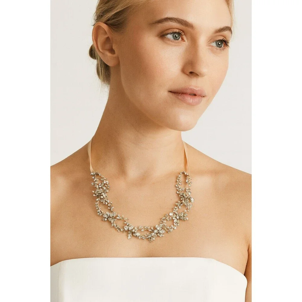 Brides and Hairpins Mila Halo Headpiece  14K gold plated